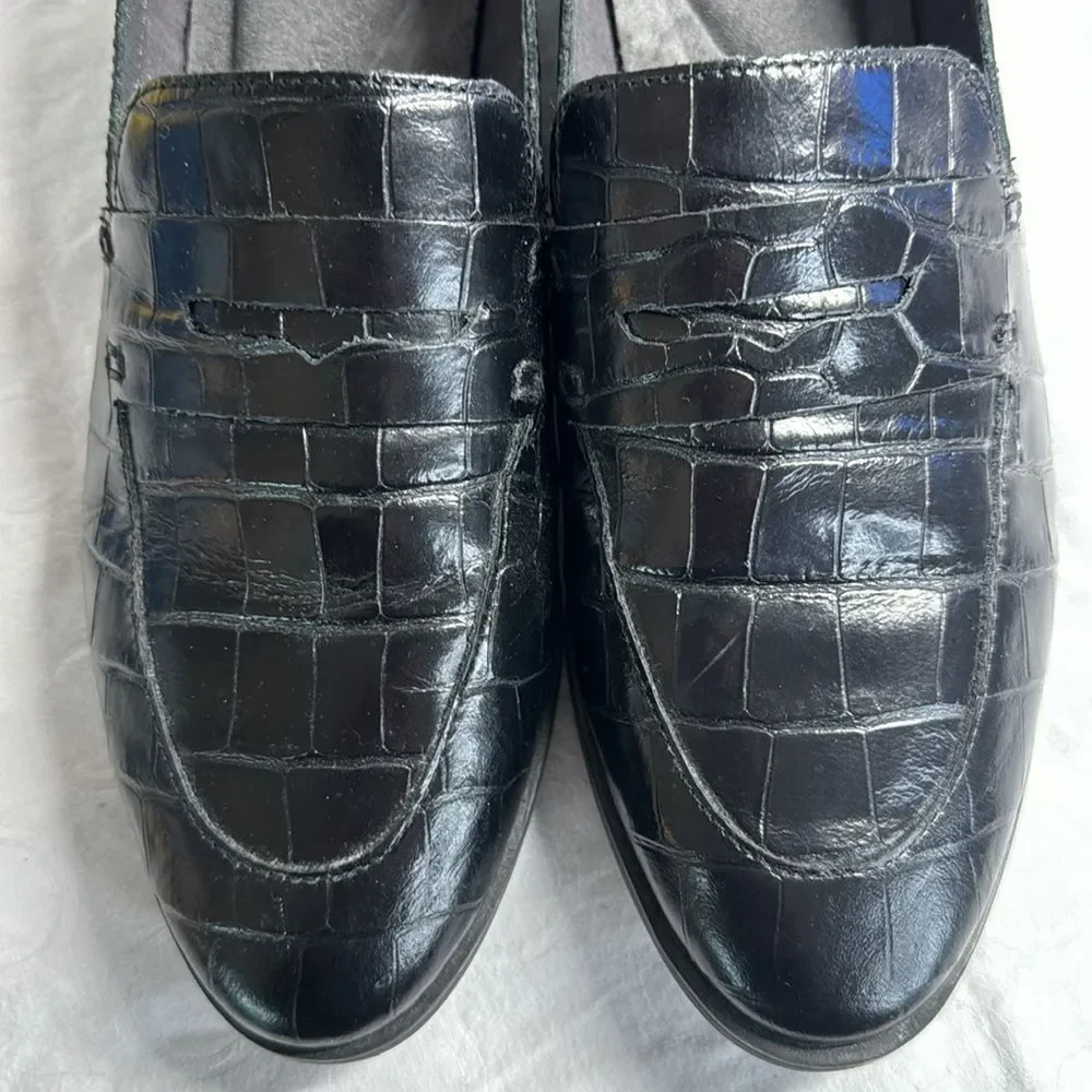 Women’s Black Rockport Penny Loafers size 9.5 - Picture 4 of 10